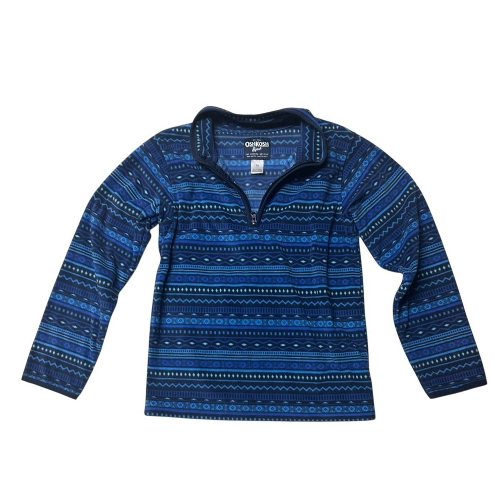Oshkosh B’gosh Boy’s Fleece Zip Up Pullover. Size 10